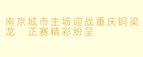 南京城市主场迎战重庆铜梁龙 正赛精彩纷呈