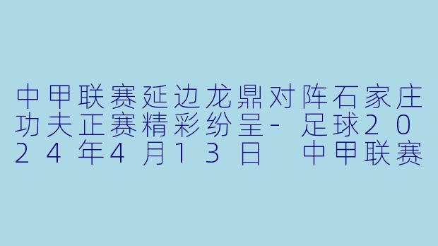 中甲联赛延边龙鼎对阵石家庄功夫正赛精彩纷呈