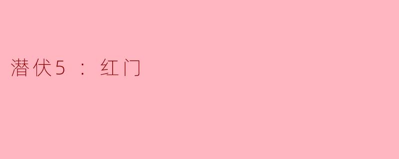 潜伏5：红门