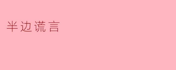 半边谎言