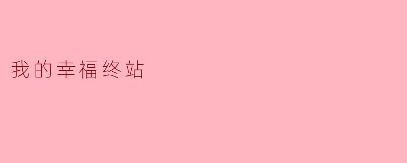 我的幸福终站