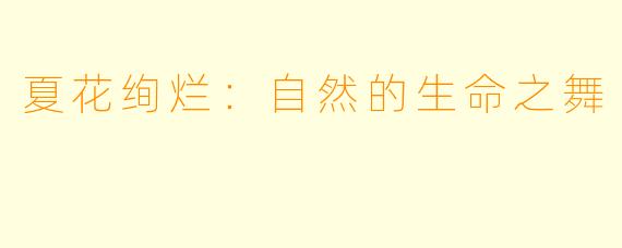 夏花绚烂:自然的生命之舞