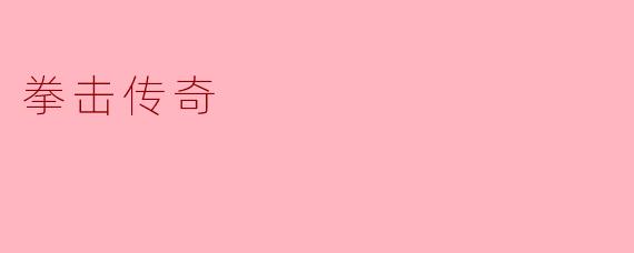 拳击传奇:战斗精神的象征