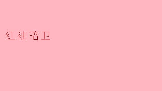 红袖暗卫:权力斗争中的隐秘护卫