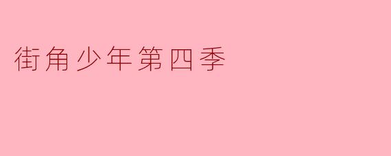 街角少年第四季