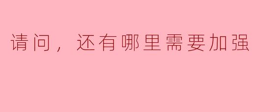 请问，还有哪里需要加强
