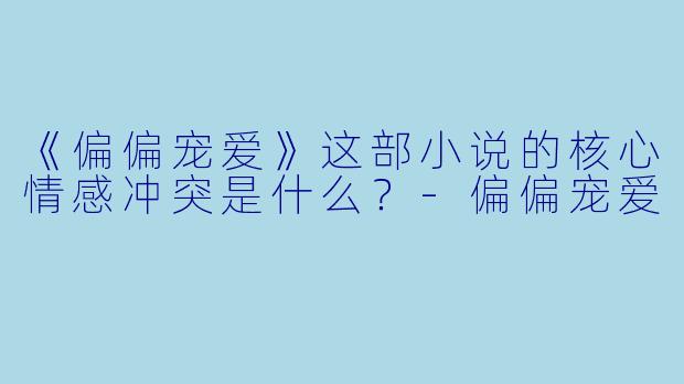 《偏偏宠爱》这部小说的核心情感冲突是什么?