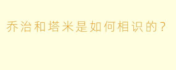 乔治和塔米是如何相识的？