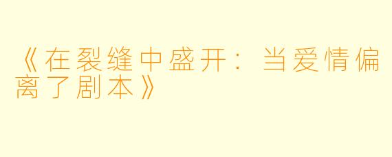 《在裂缝中盛开：当爱情偏离了剧本》