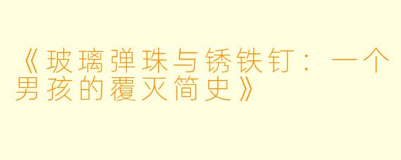 《玻璃弹珠与锈铁钉:一个男孩的覆灭简史》