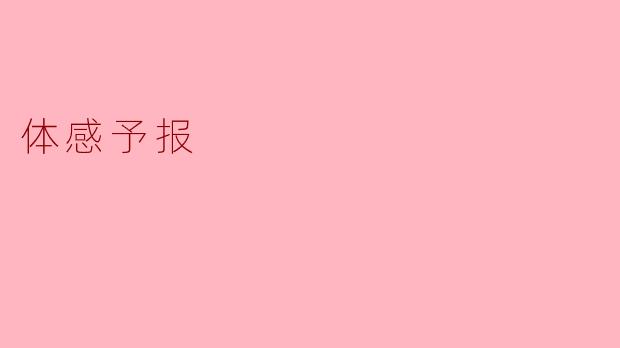 体感予报