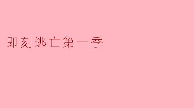 《即刻逃亡》第一季的主要剧情是什么?