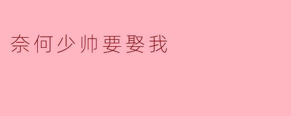 奈何少帅要娶我