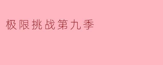 极限挑战第九季