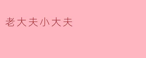 老大夫小大夫