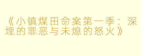 《小镇煤田命案第一季：深埋的罪恶与未熄的怒火》
