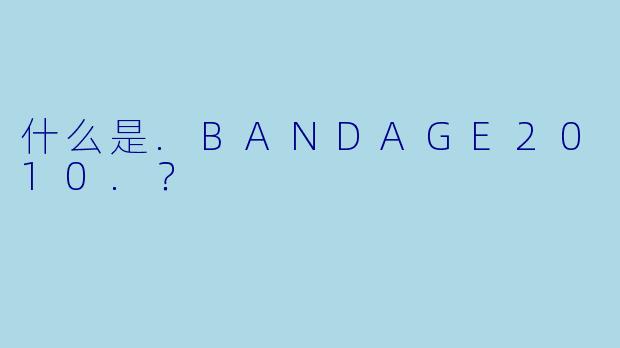 什么是.BANDAGE2010.？