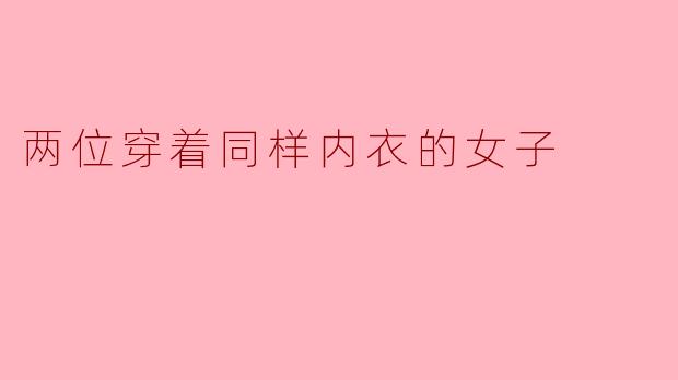 两位穿着同样内衣的女子