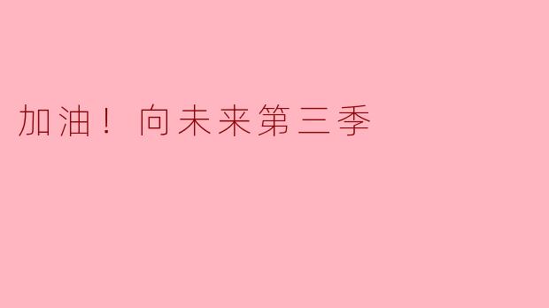 加油！向未来第三季