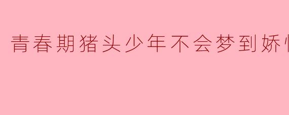 为什么《青春期猪头少年不会梦到娇怜外出妹》中,牧之原翔子的“青春期综合征”会以不同时间线的形式呈现?