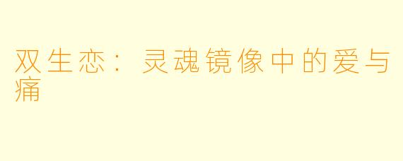 双生恋：灵魂镜像中的爱与痛