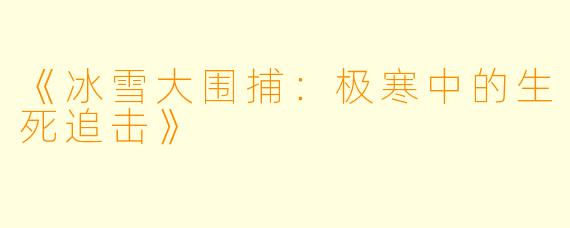 《冰雪大围捕：极寒中的生死追击》