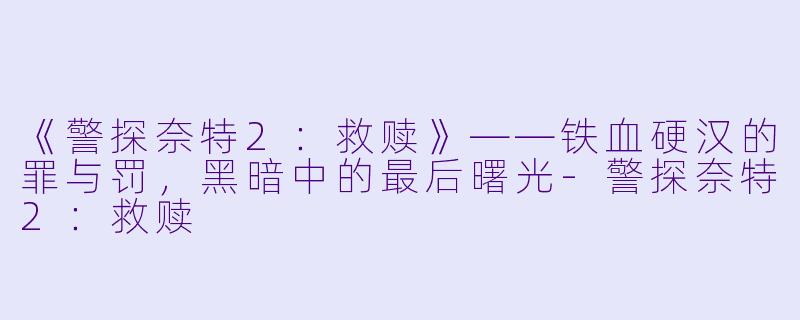 《警探奈特2：救赎》——铁血硬汉的罪与罚，黑暗中的最后曙光-警探奈特2：救赎
