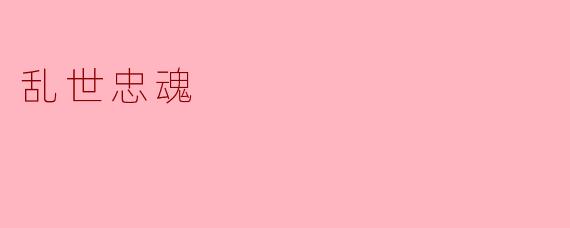 乱世忠魂