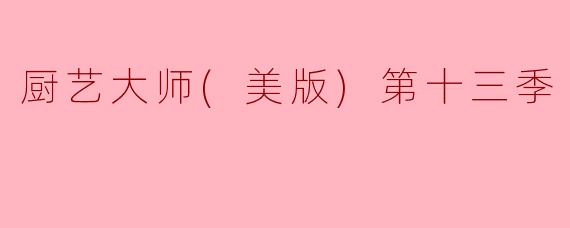 厨艺大师(美版)第十三季