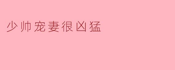 少帅宠妻很凶猛