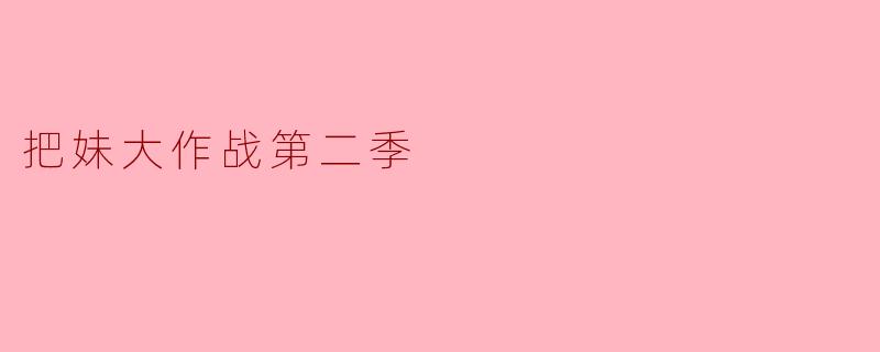 把妹大作战第二季