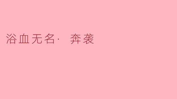 浴血无名·奔袭