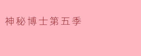 神秘博士第五季