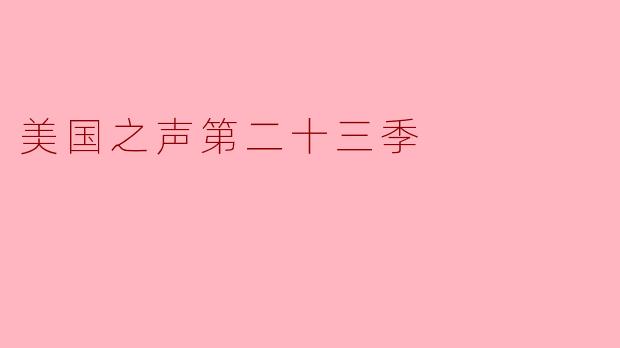 美国之声第二十三季