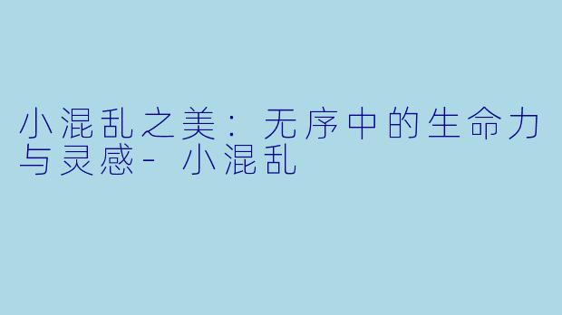 小混乱之美：无序中的生命力与灵感-小混乱