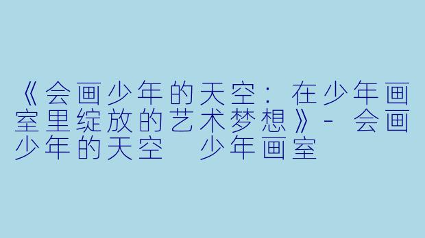 《会画少年的天空:在少年画室里绽放的艺术梦想》