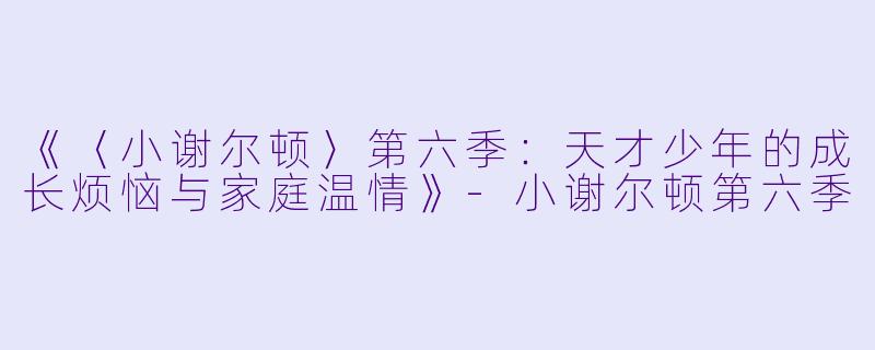 《〈小谢尔顿〉第六季：天才少年的成长烦恼与家庭温情》-小谢尔顿第六季