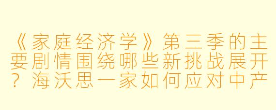《家庭经济学》第三季的主要剧情围绕哪些新挑战展开？海沃思一家如何应对中产阶级生活中的经济与亲情矛盾？