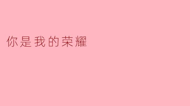 你是我的荣耀