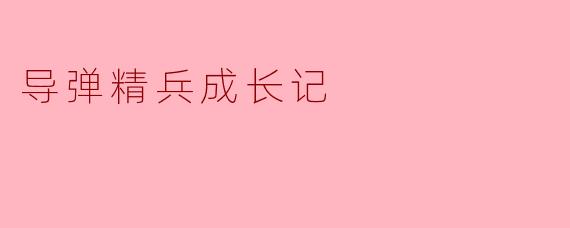 导弹精兵成长记