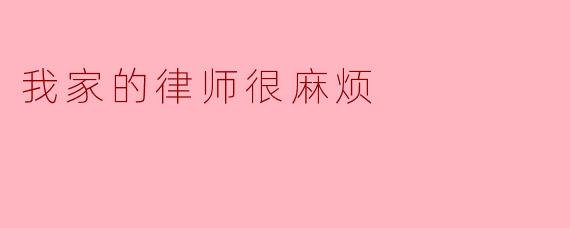 我家的律师很麻烦