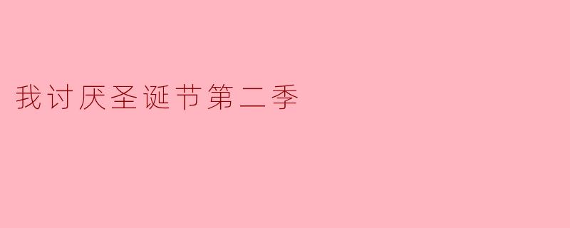 我讨厌圣诞节第二季