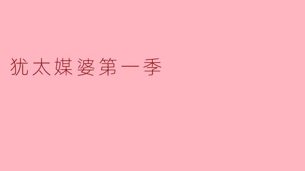犹太媒婆第一季