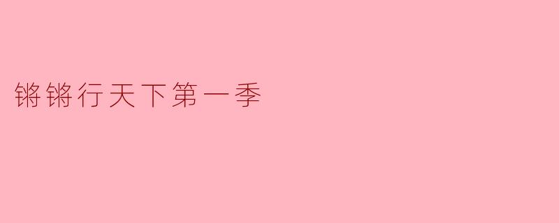锵锵行天下第一季