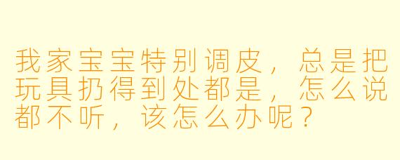 我家宝宝特别调皮,总是把玩具扔得到处都是,怎么说都不听,该怎么办呢?
