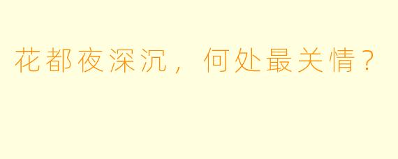 花都夜深沉，何处最关情？