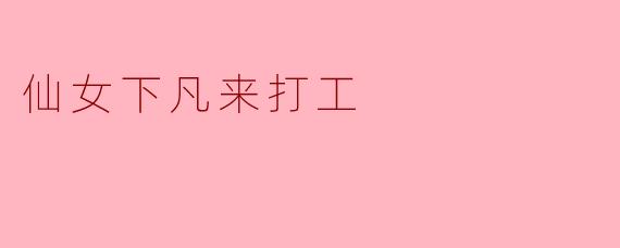 仙女下凡来打工