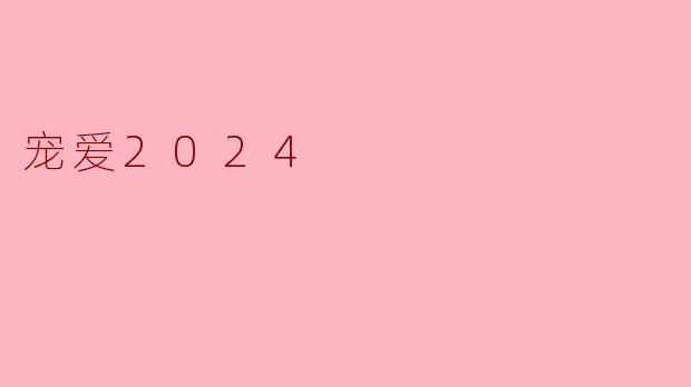 宠爱2024：在喧嚣中，给灵魂一次深情的拥抱