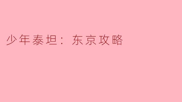 少年泰坦：东京攻略