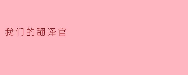 我们的翻译官